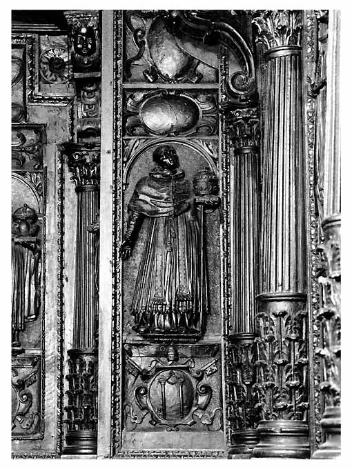 Papi San Gregorio III e San Leone IV (rilievo) - ambito napoletano (prima metà sec. XVII)