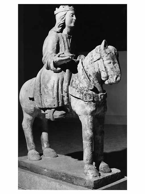 Re Magio a cavallo (statua da presepio) di Stefano da Putignano (attribuito) (prima metà sec. XVI)