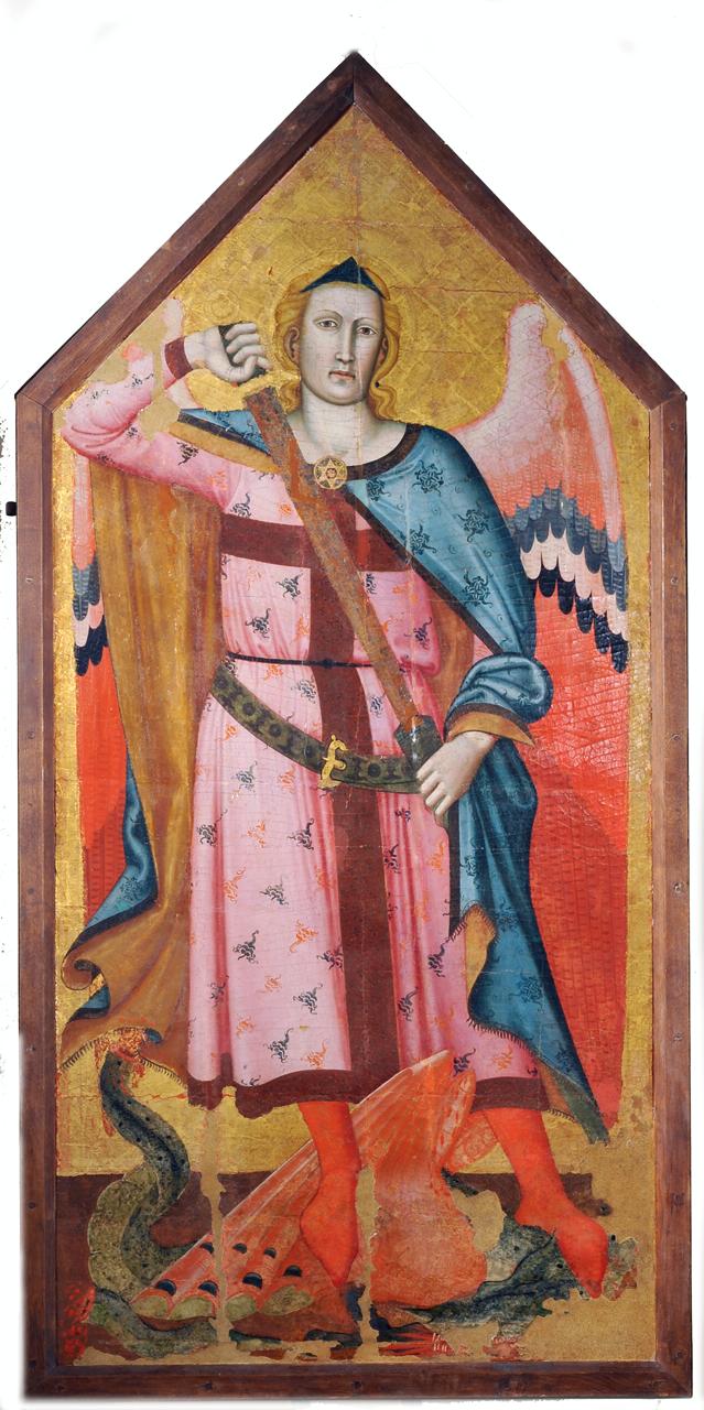 San Michele Arcangelo, San Michele Arcangelo (dipinto, opera isolata) di Buonamico di Martino detto Buffalmacco (attribuito) (primo quarto XIV)