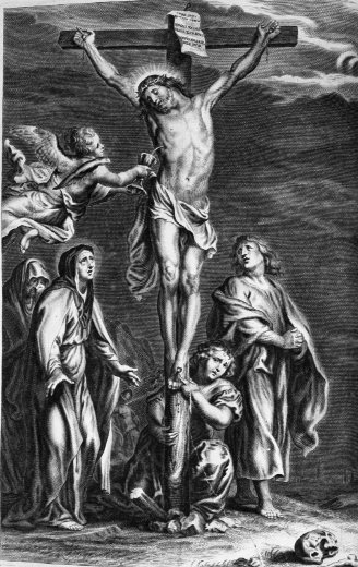 Crocifissione di Cristo (stampa) di Galle Cornelis II (attribuito) (sec. XVII)