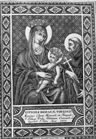 Madonna di San Biagio, Madonna con Bambino (stampa) di Bandini Candido (attribuito) (sec. XIX)