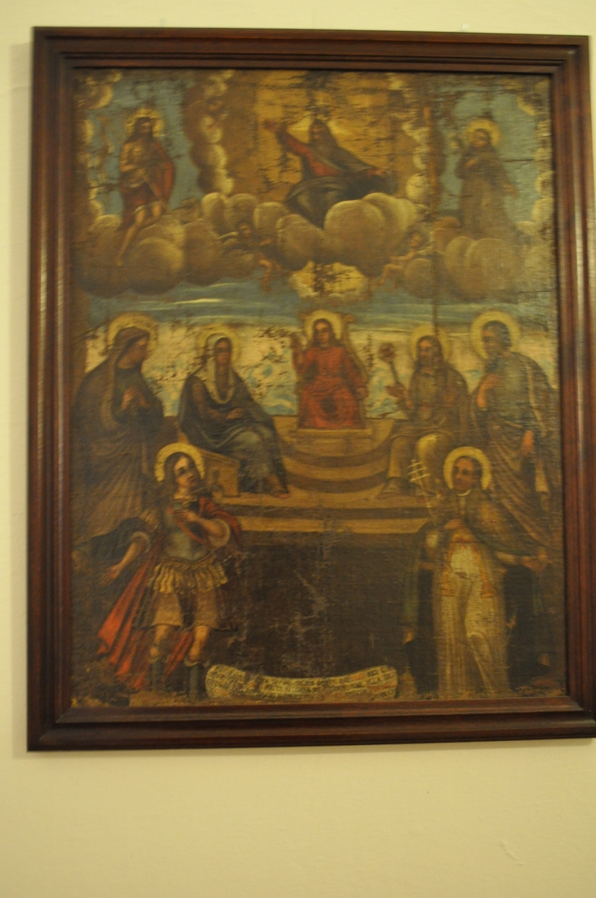 Dio padre con cristo la madonna e santi (dipinto)