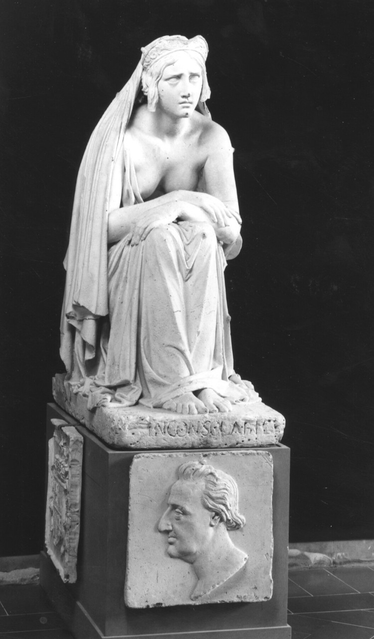 Inconsolabile, donna seduta (scultura) di Bartolini Lorenzo (sec. XIX)