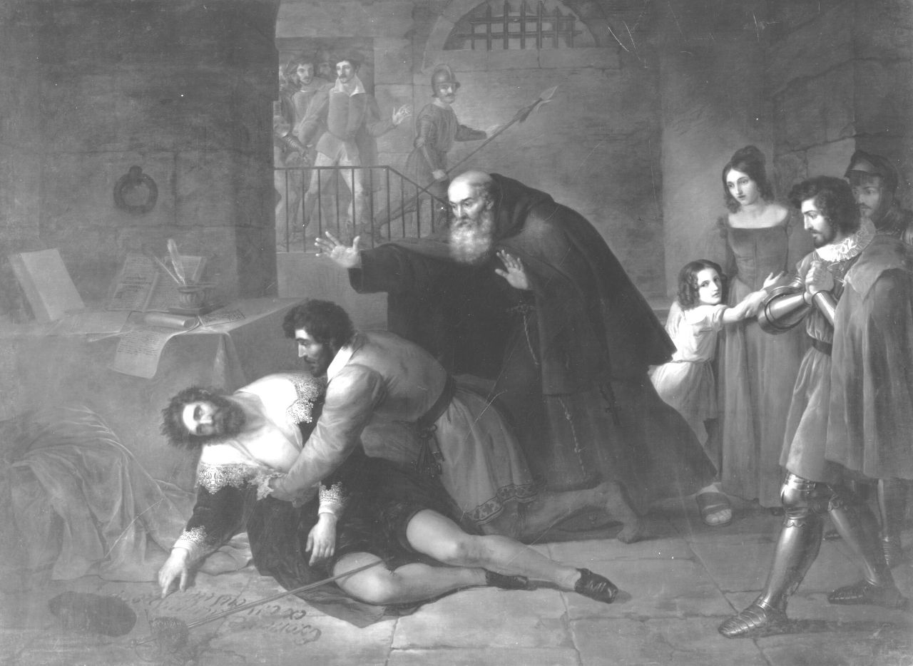 La morte di Filippo Strozzi chiamato il Catone fiorentino, Filippo Strozzi morente (dipinto) di Servolini Benedetto (sec. XIX)