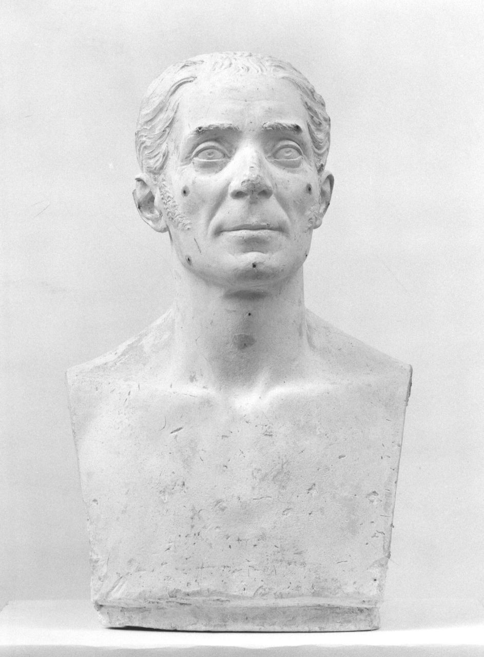 busto ritratto maschile all'eroica (busto) di Bartolini Lorenzo (prima metà sec. XIX)