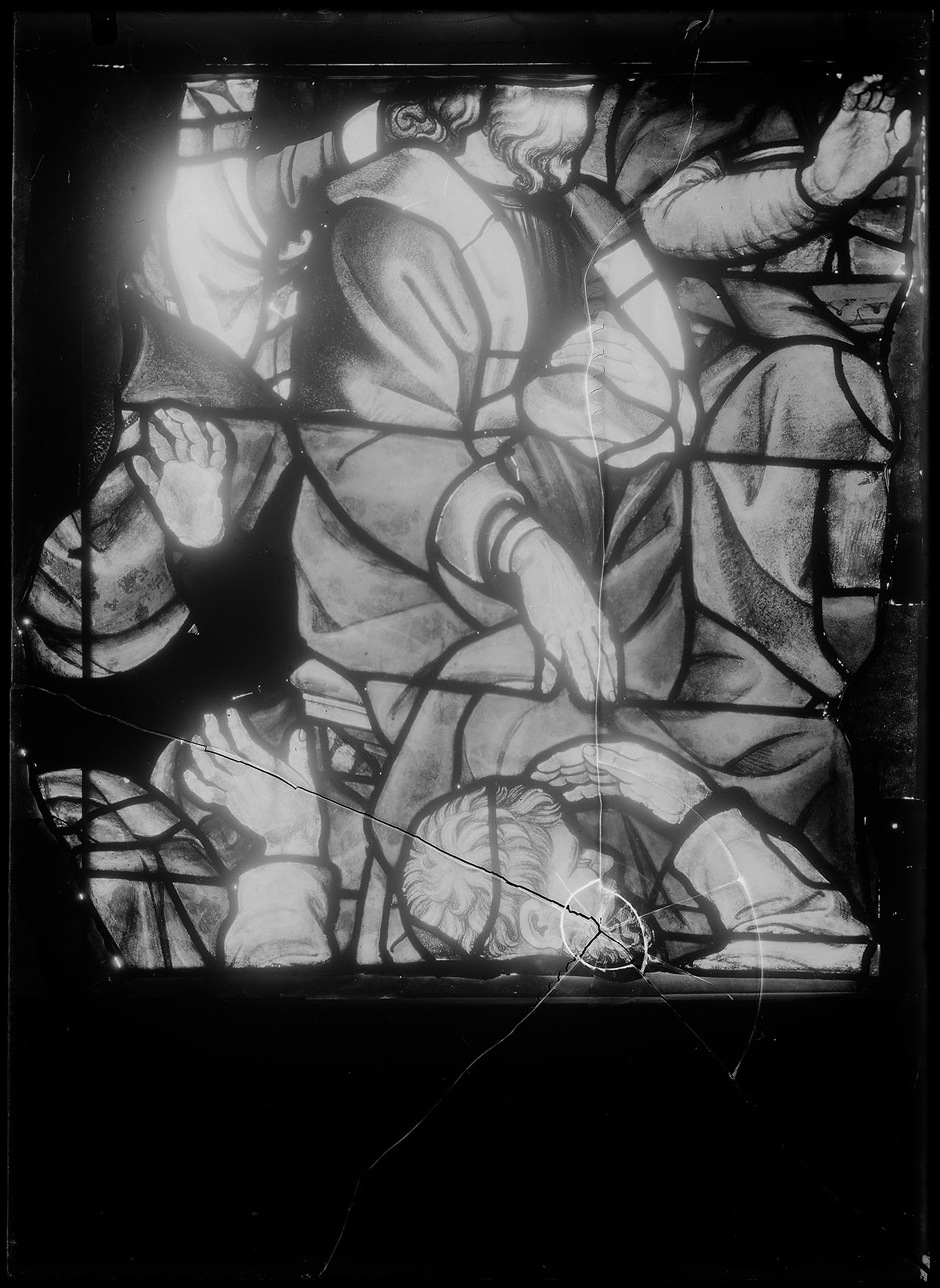 L0463 (negativo) di studio di vetrate artistiche Moretti-Caselli (fine/ inizio XX/ XXI)