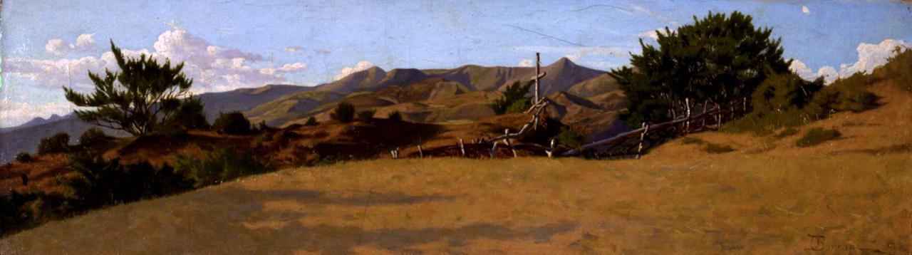 Alture, paesaggio montano (dipinto) di Borrani Odoardo (sec. XIX)