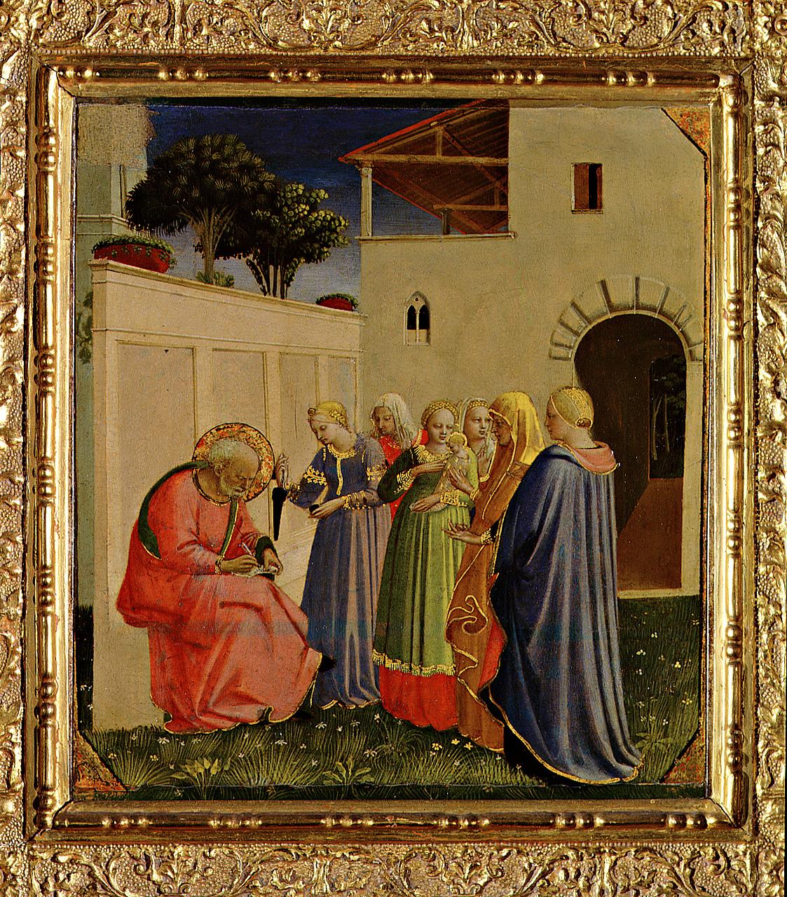 imposizione del nome a San Giovanni Battista (dipinto) di Giovanni da Fiesole detto Beato Angelico (sec. XV)