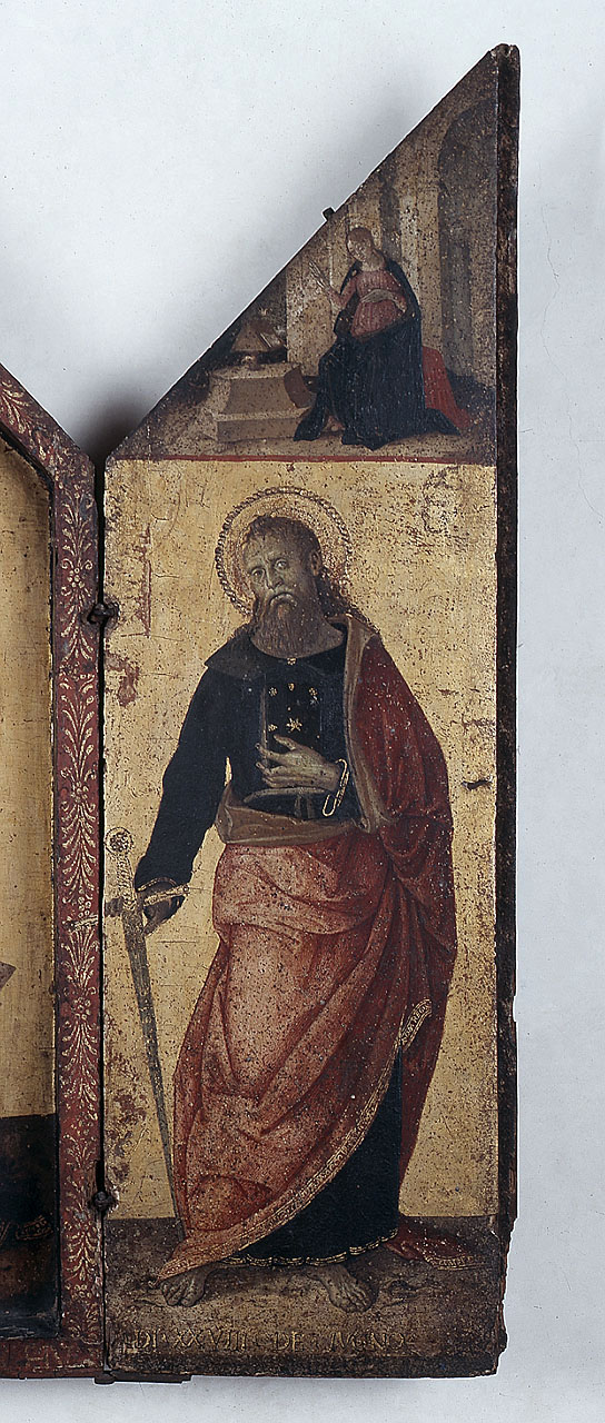 San Paolo, Madonna annunciata (dipinto) di Aquili Antonio detto Antoniazzo Romano (?) (sec. XV)
