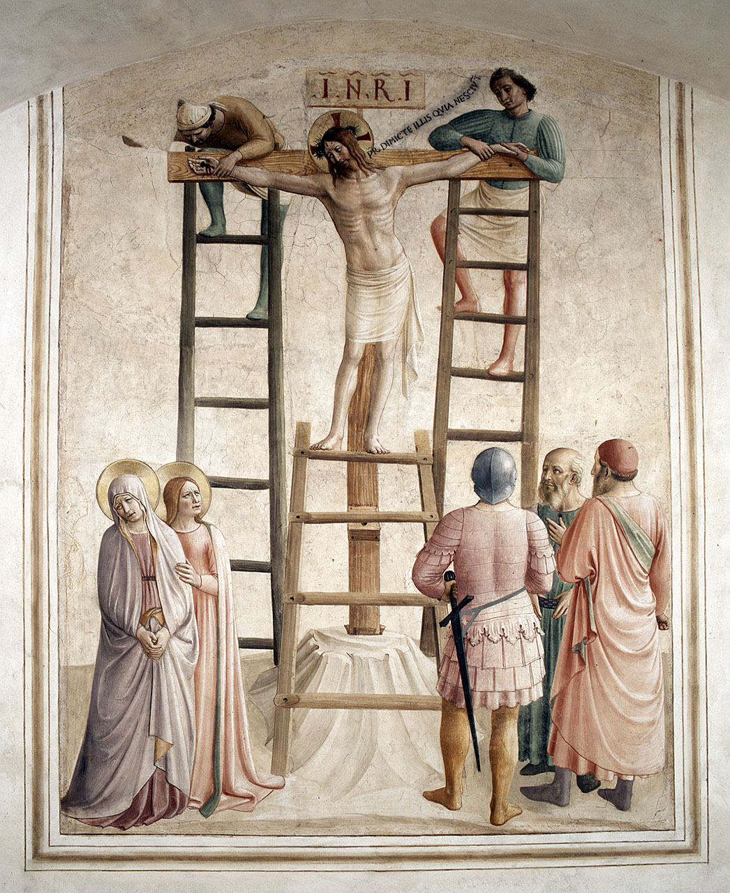 Cristo inchiodato alla croce (dipinto) di Giovanni da Fiesole detto Beato Angelico (e aiuti) (secondo quarto sec. XV)