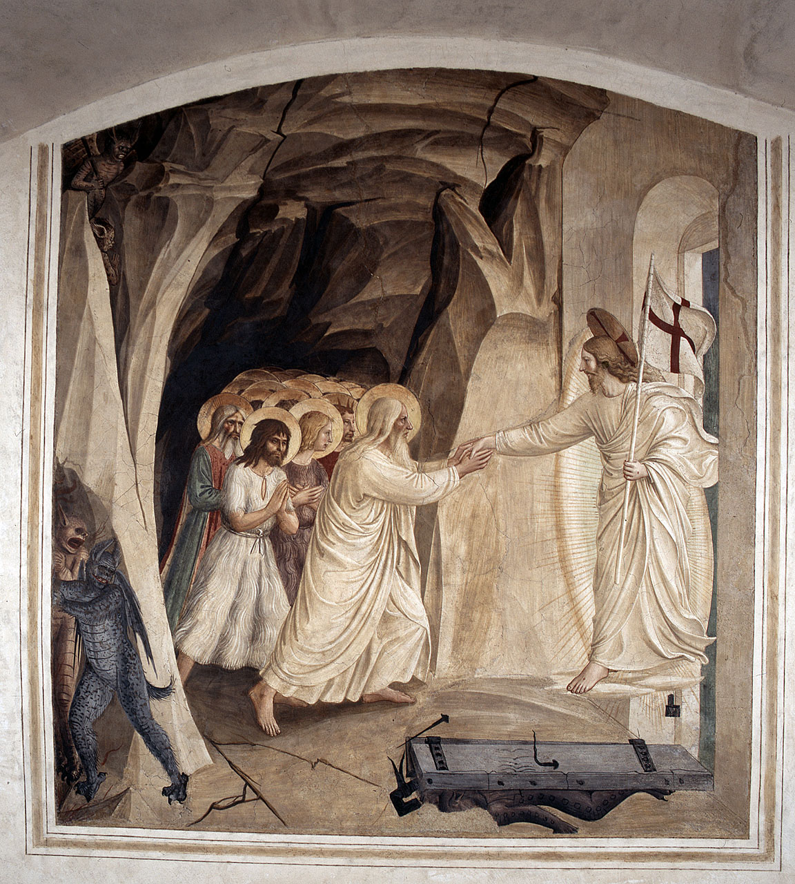 discesa di Cristo al limbo (dipinto) di Giovanni da Fiesole detto Beato Angelico (e aiuti) (sec. XV)