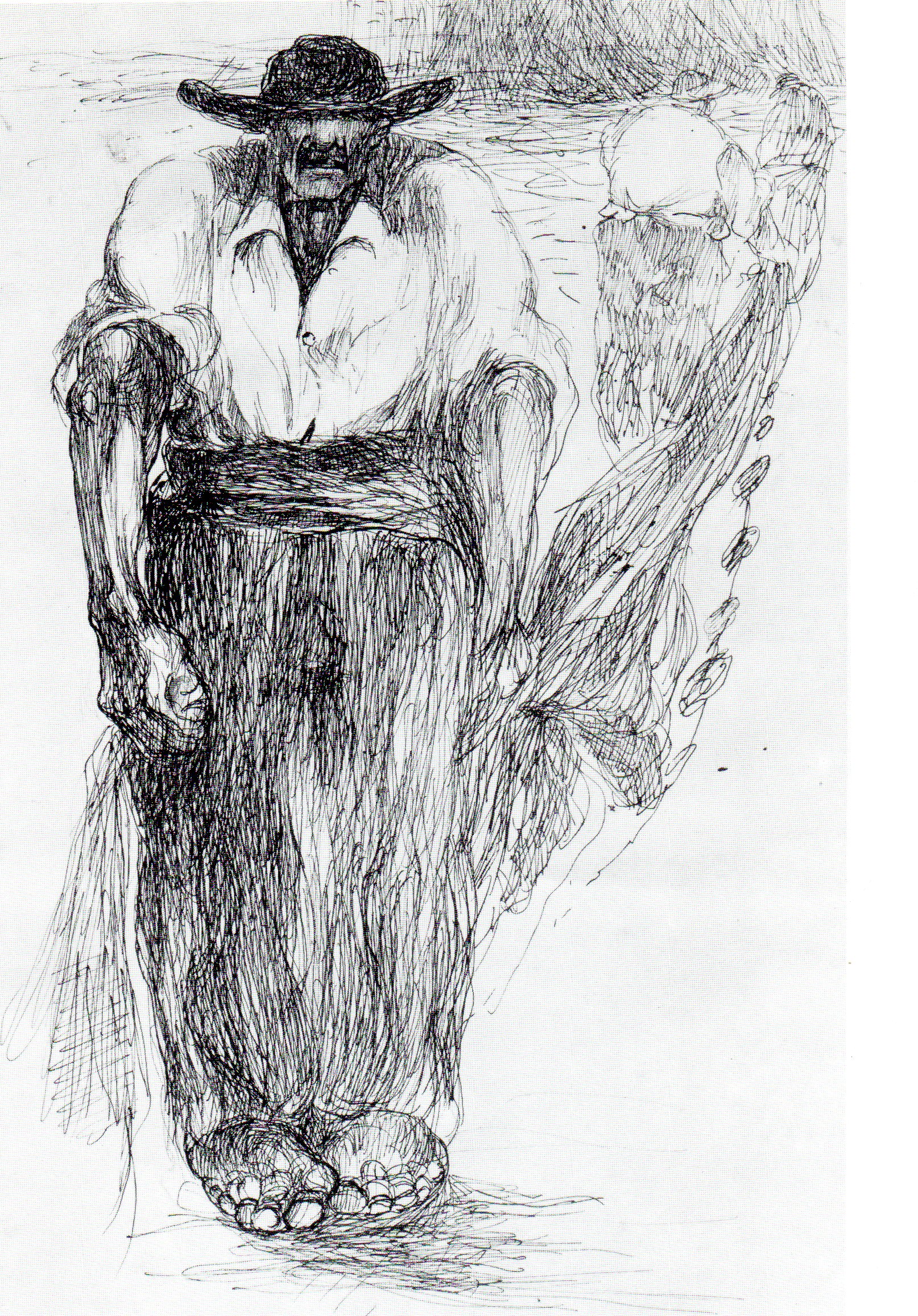 Pescatore, pescatore (disegno) di Viani Lorenzo (sec. XX)