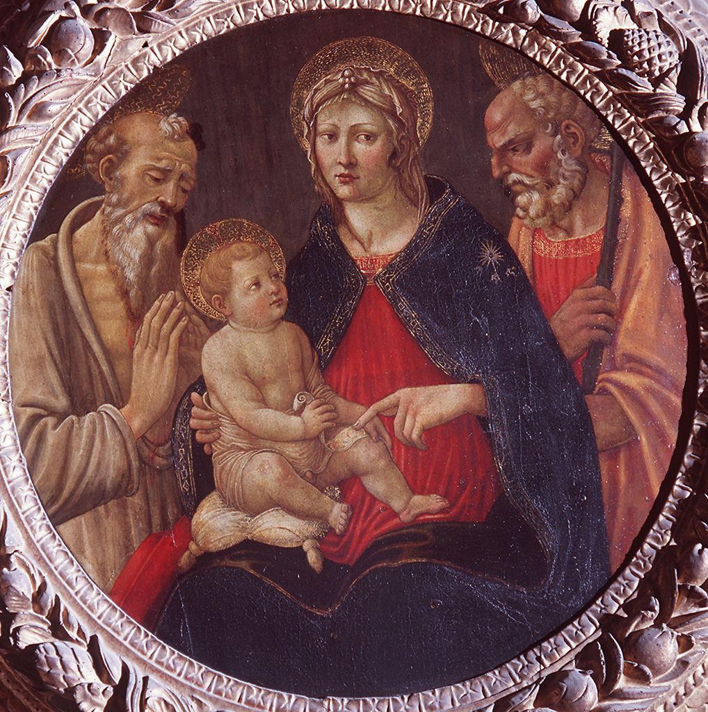 Madonna con Bambino con San Giuseppe e San Girolamo (dipinto) - ambito fiorentino (ultimo quarto sec. XV)