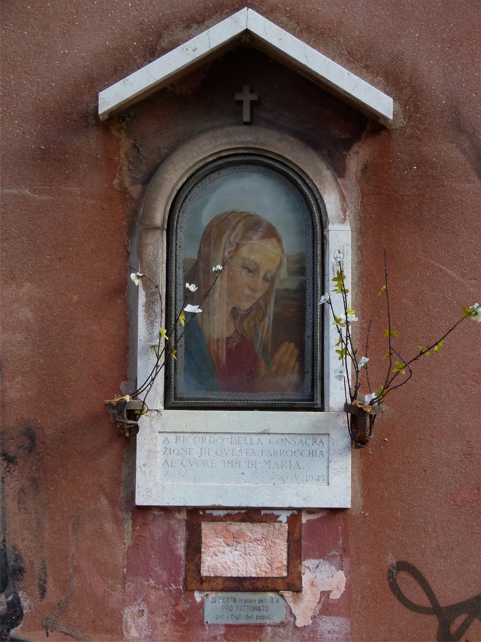 Cuore Immacolato di Maria (tabernacolo, opera isolata) - ambito veneziano (sec. XX)