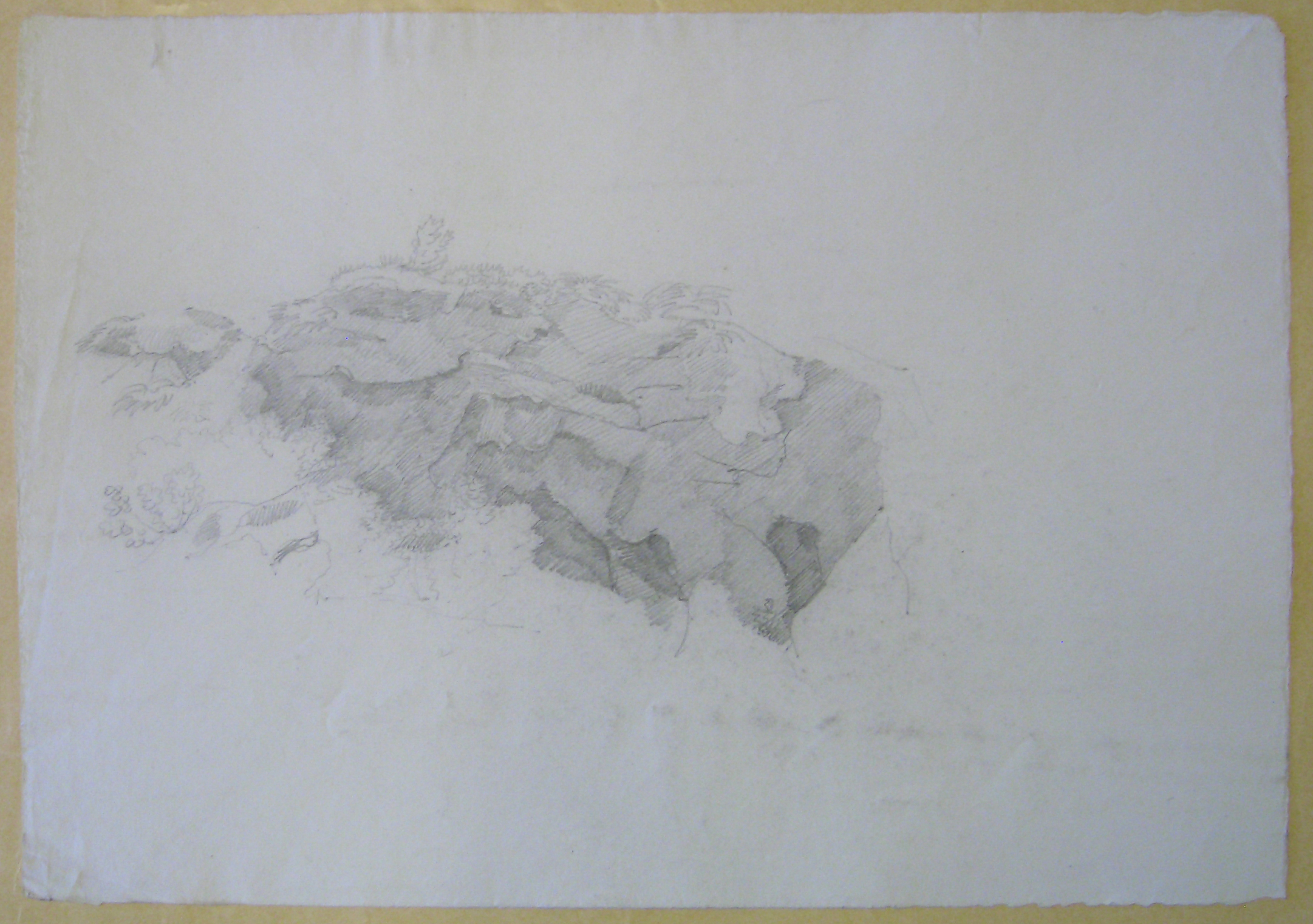 Veduta di paesaggio montano (disegno) di Nava Ambrogio (attribuito) (sec. XIX)