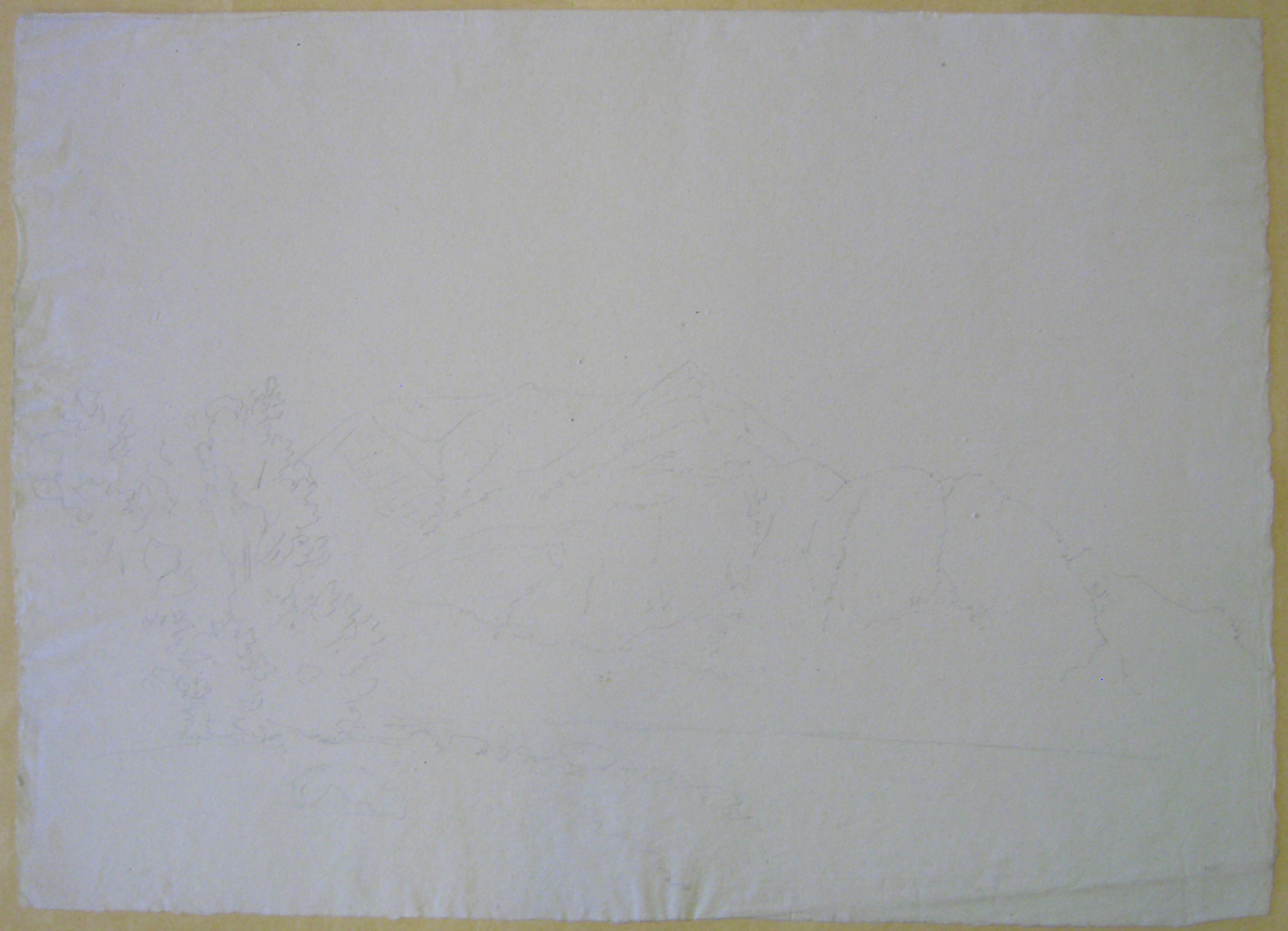 Veduta di paesaggio montano (disegno) di Nava Ambrogio (attribuito) (sec. XIX)