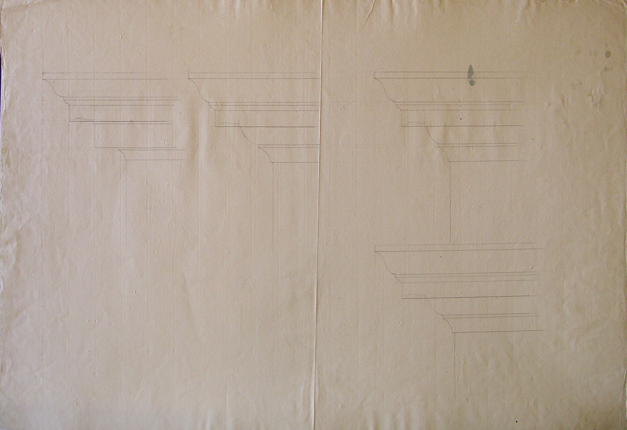 Dettaglio di cornici (disegno architettonico, opera isolata) di Cagnola Luigi (attribuito) (secc. XVIII/XIX)