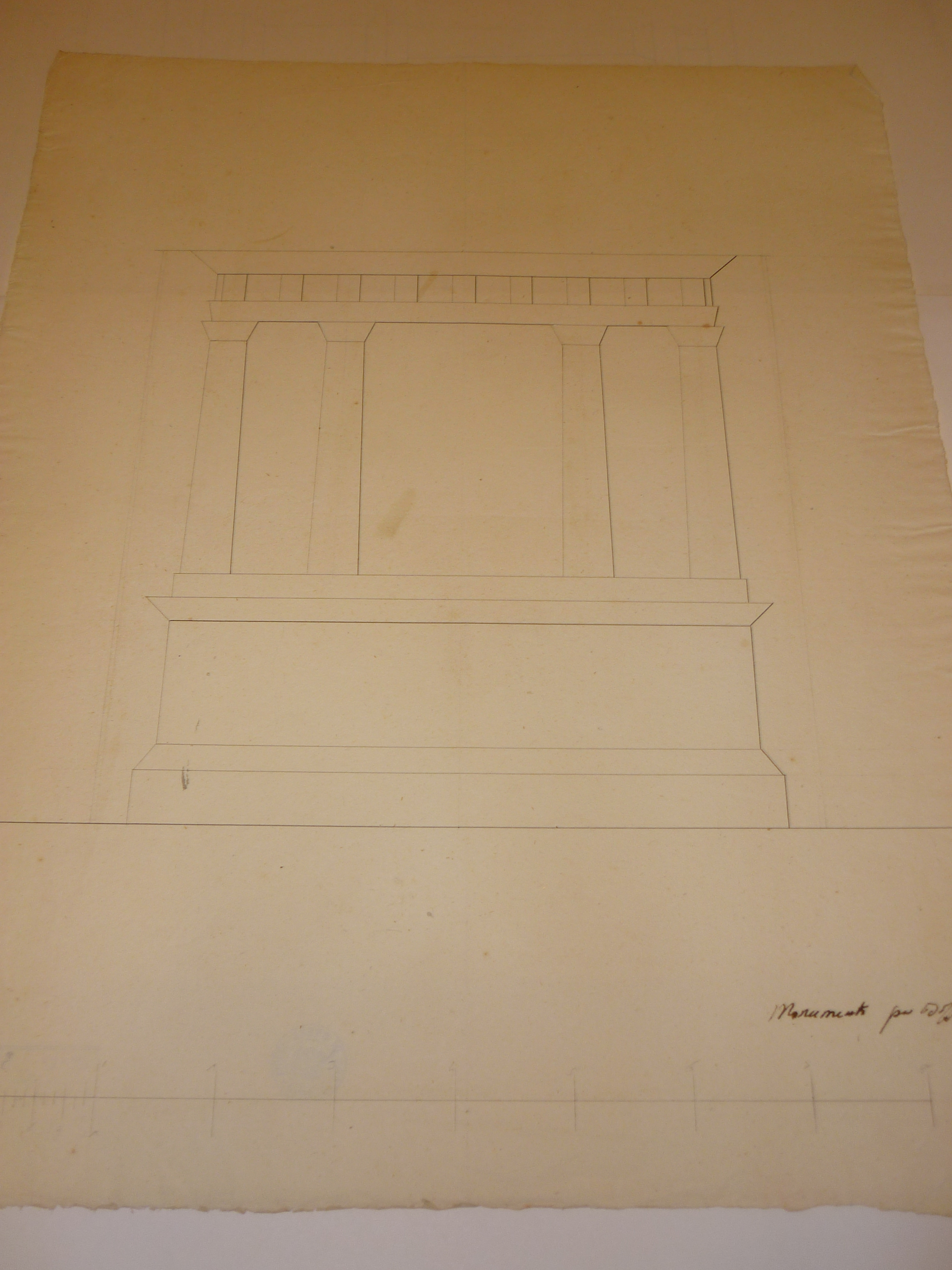 Progetto per il monumento a Giuseppe Bossi: studio per il prospetto (disegno, opera isolata) di Cagnola Luigi (sec. XIX)