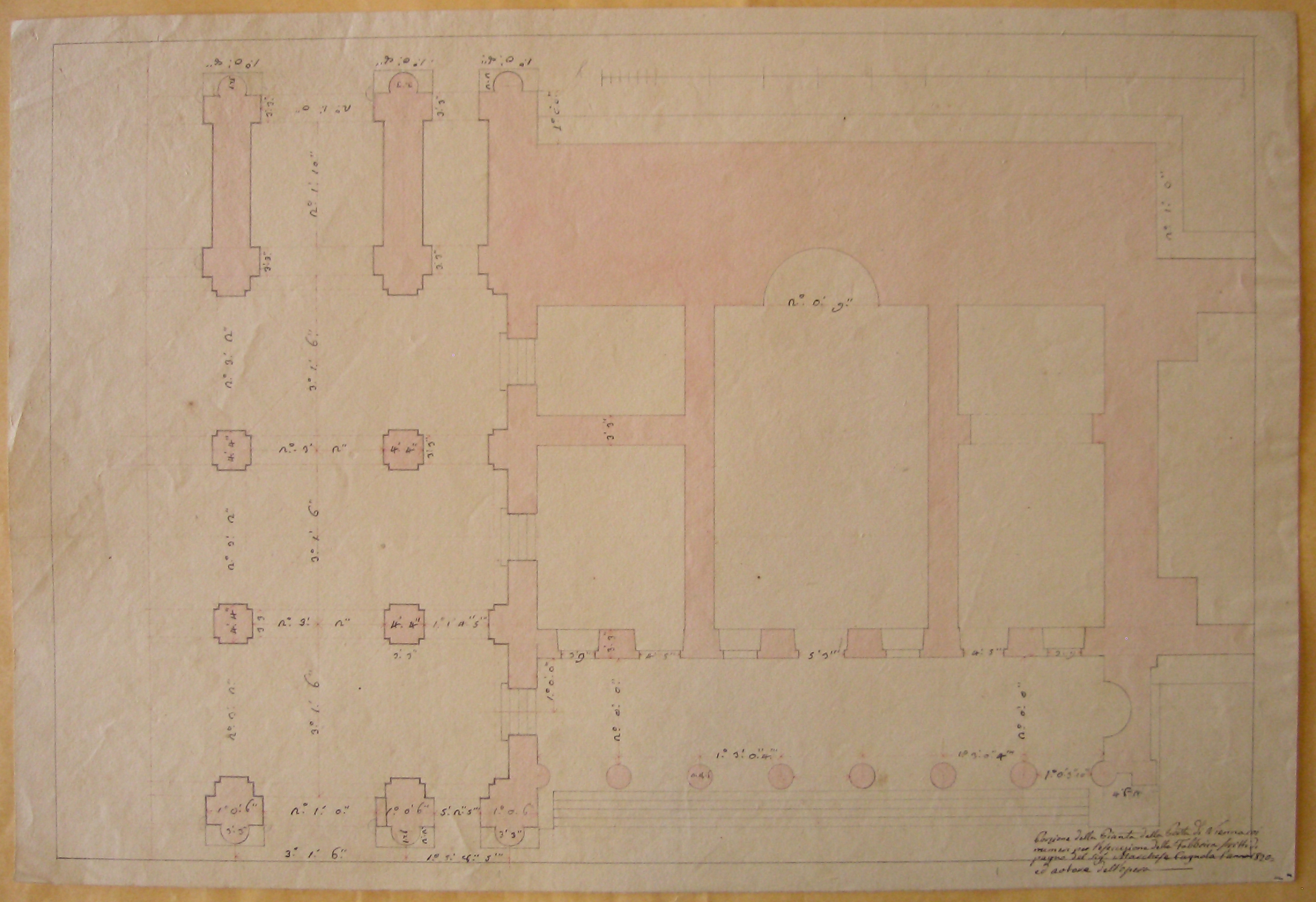 Progetto per il Burgthor (Vienna): pianta (disegno architettonico, opera isolata) di Cagnola Luigi (sec. XIX)
