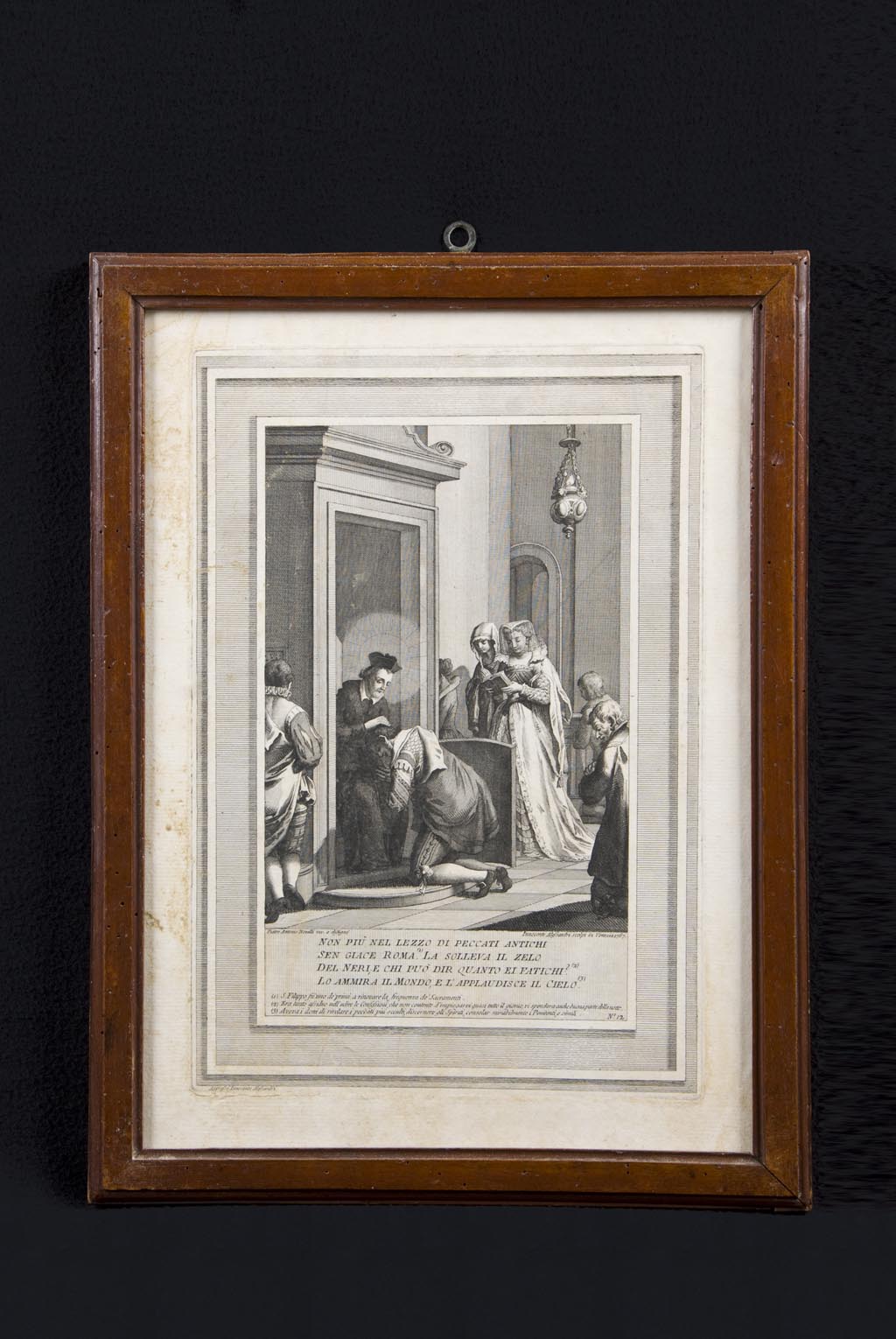 Episodio della vita di San Filippo Neri (stampa, elemento d'insieme) di Novelli Pietro Antonio, Alessandri Innocente (ultimo quarto sec. XVIII)