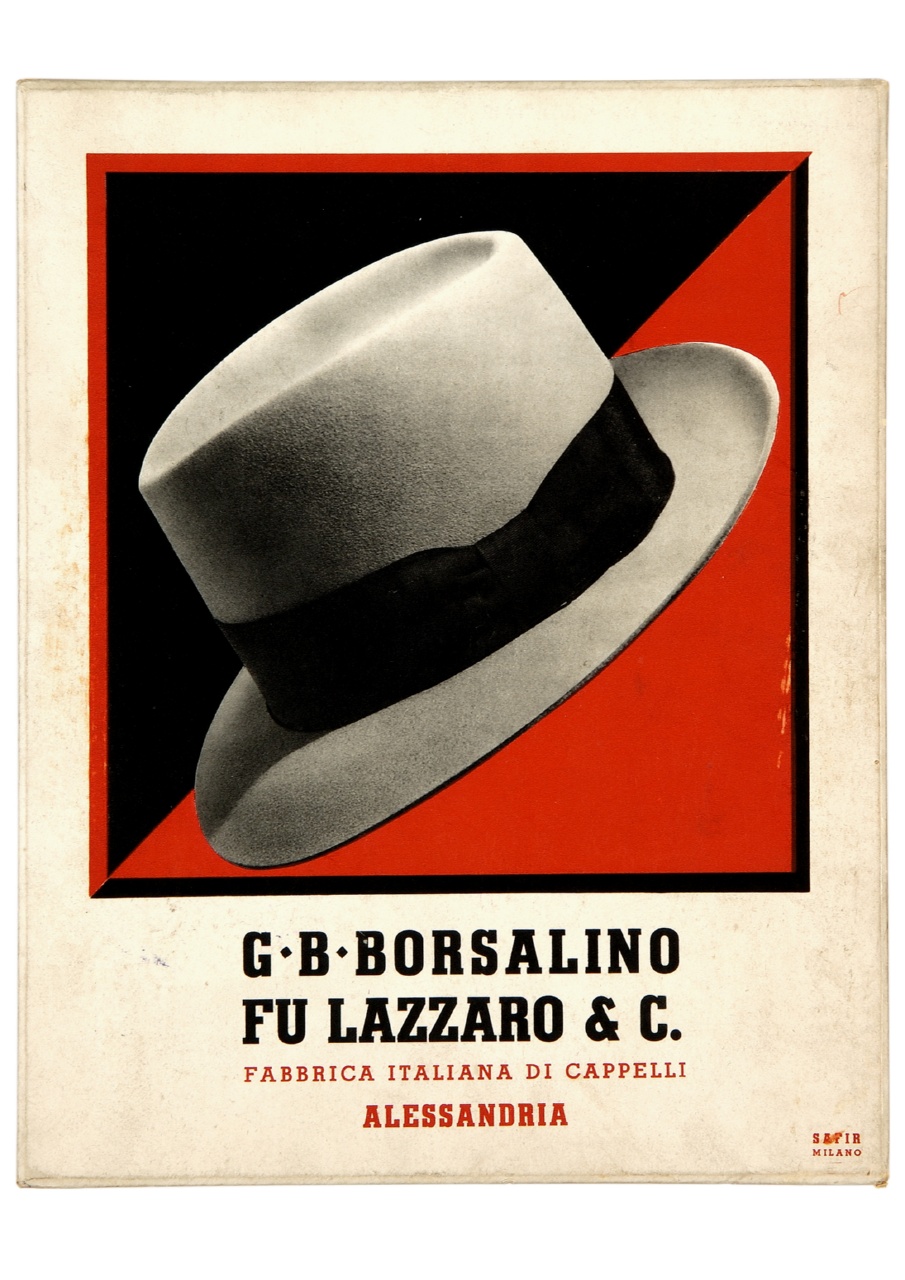 cappello da uomo (locandina) - ambito italiano (secondo quarto sec. XX)