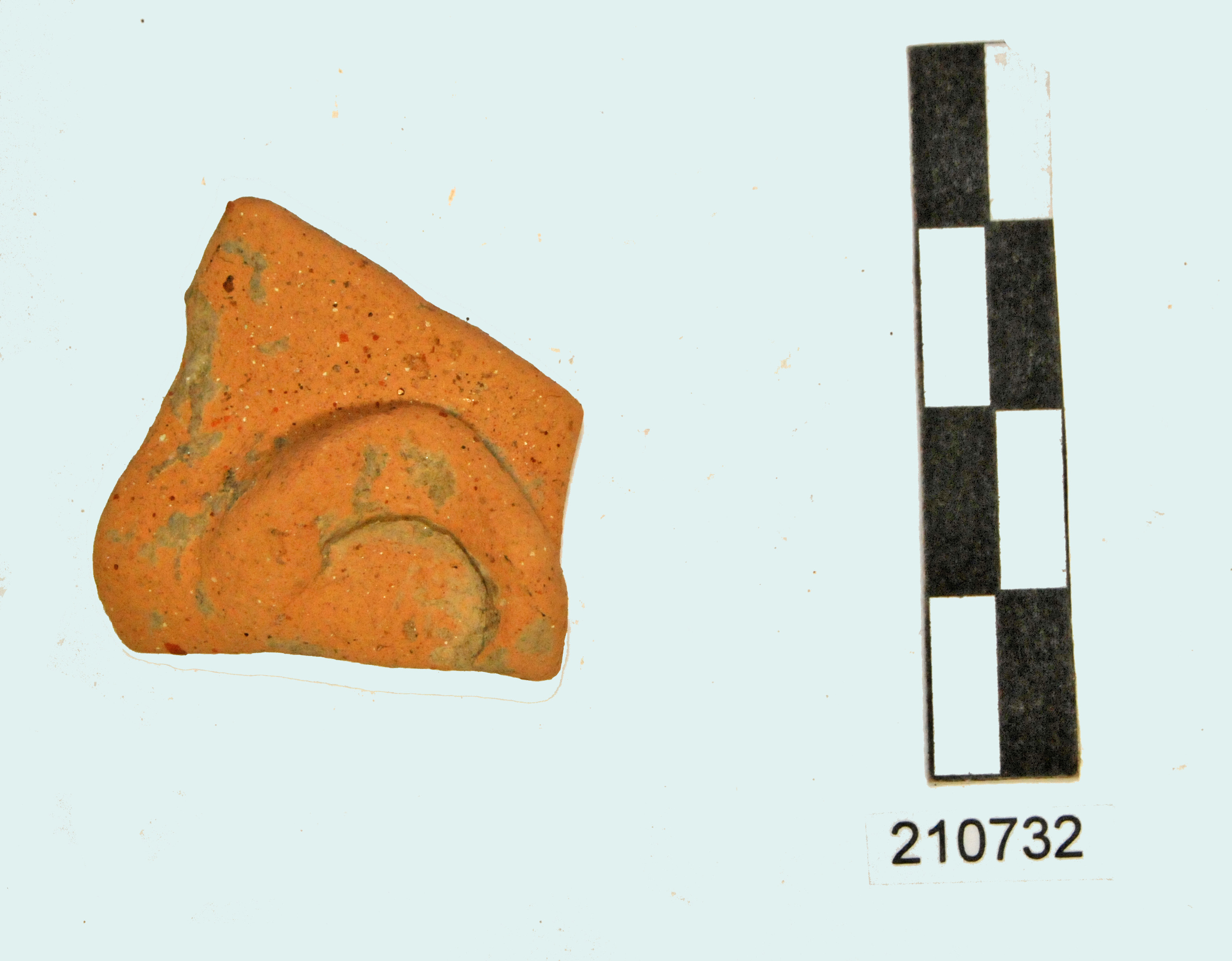 vasetto, biansato/ ansa/ parete, argilla dura, poco depurata, Munsell 7.5YR7/6 reddish yellow (I d.C - II d.C)