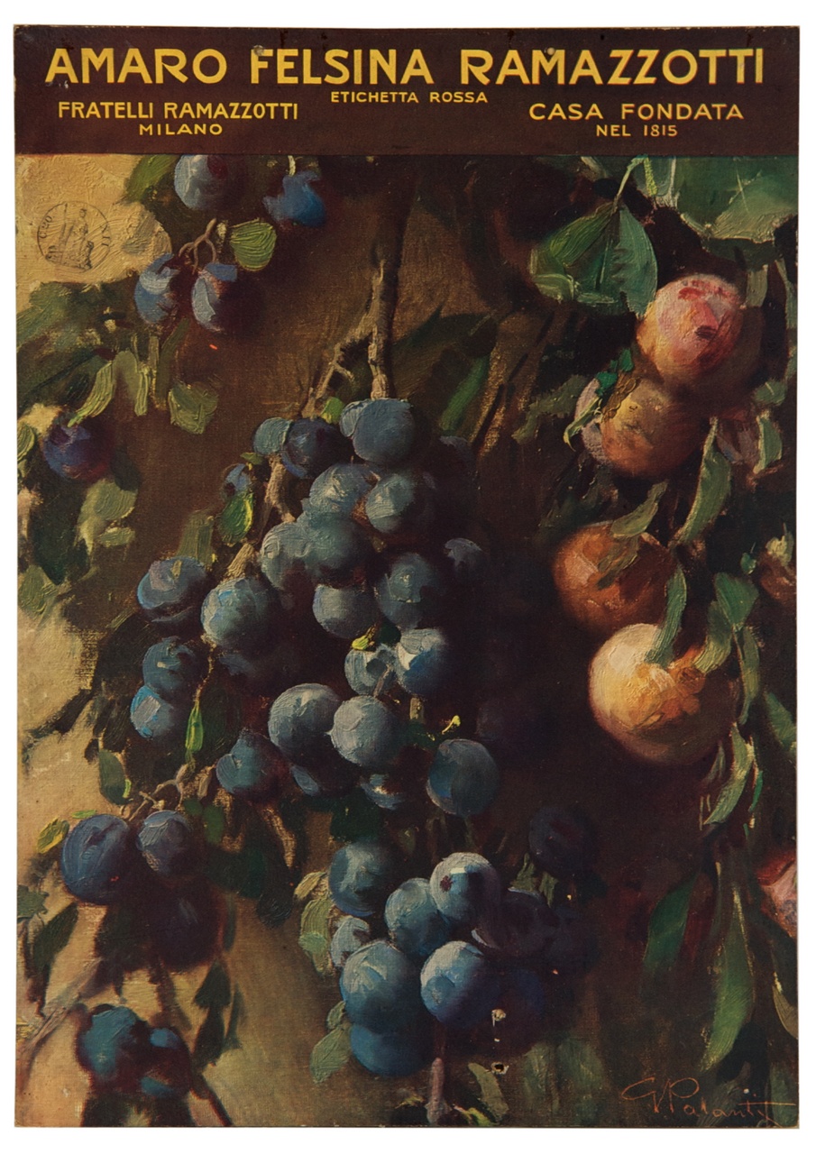 Tralcio di vite e ramo di melo (calendario) di Palanti Giuseppe (sec. XX)