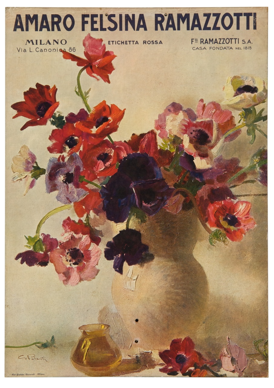 Vaso di anemoni (calendario) di Palanti Giuseppe (sec. XX)