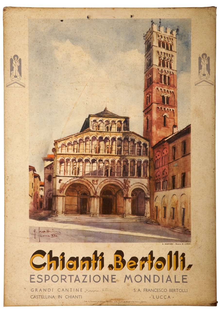 veduta della cattedrale di San Martino a Lucca (locandina) di Frattini Gino (sec. XX)