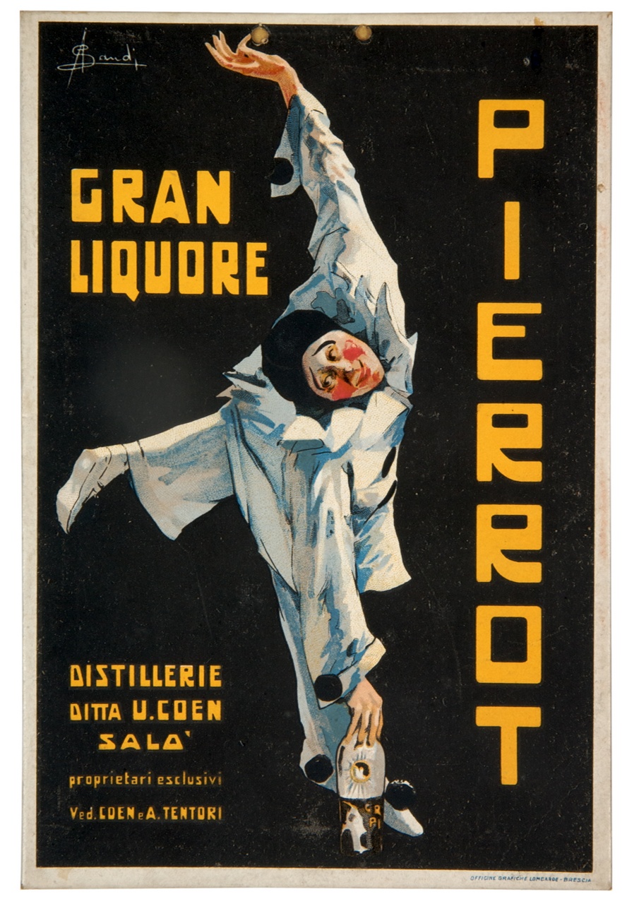 Pierrot danzante (locandina) di Sandi A (sec. XX)