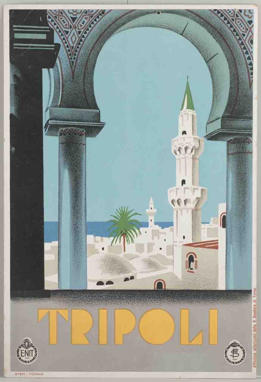 veduta di Tripoli da una loggia (locandina) - ambito italiano (sec. XX)