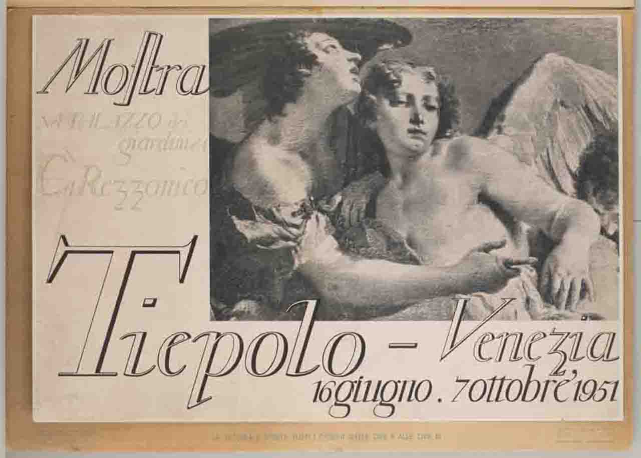 particolare del dipinto con Abramo e gli angeli di Giovanni Battista Tiepolo (locandina) - ambito italiano (sec. XX)