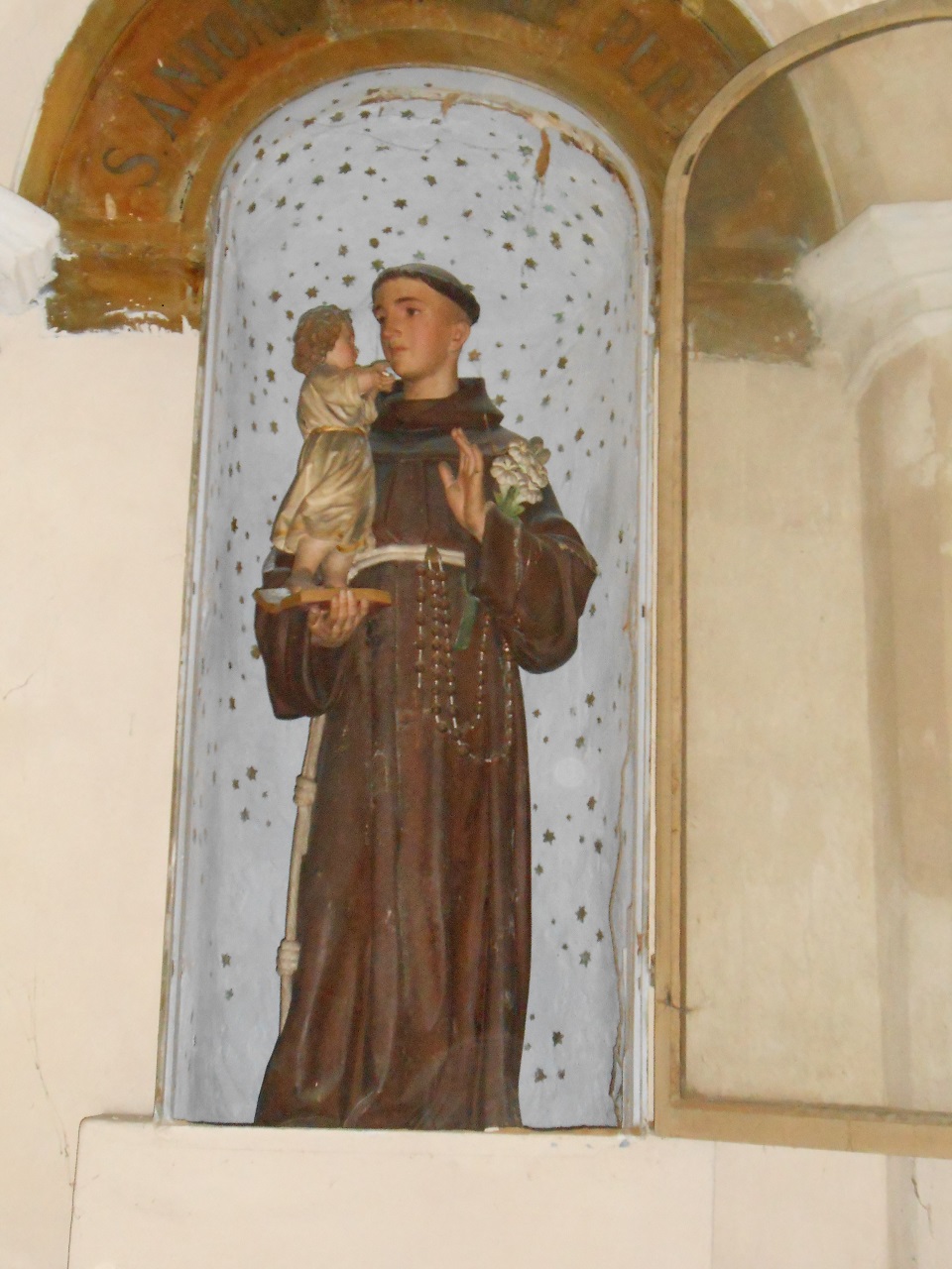 Sant'Antonio da Padova con Bambino (statua, opera isolata) - bottega mantovana (sec. XIX)