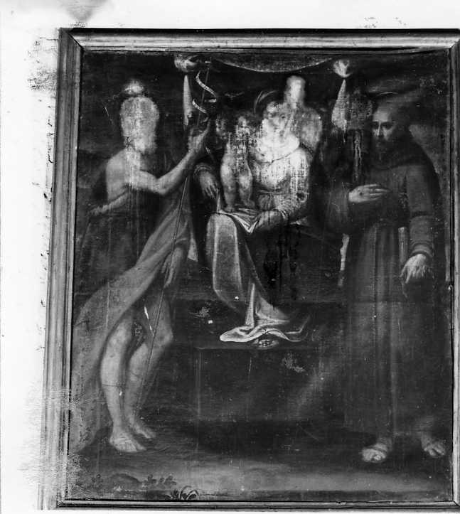 Madonna con Bambino in trono tra santi (dipinto, opera isolata) - ambito umbro (fine sec. XVI)