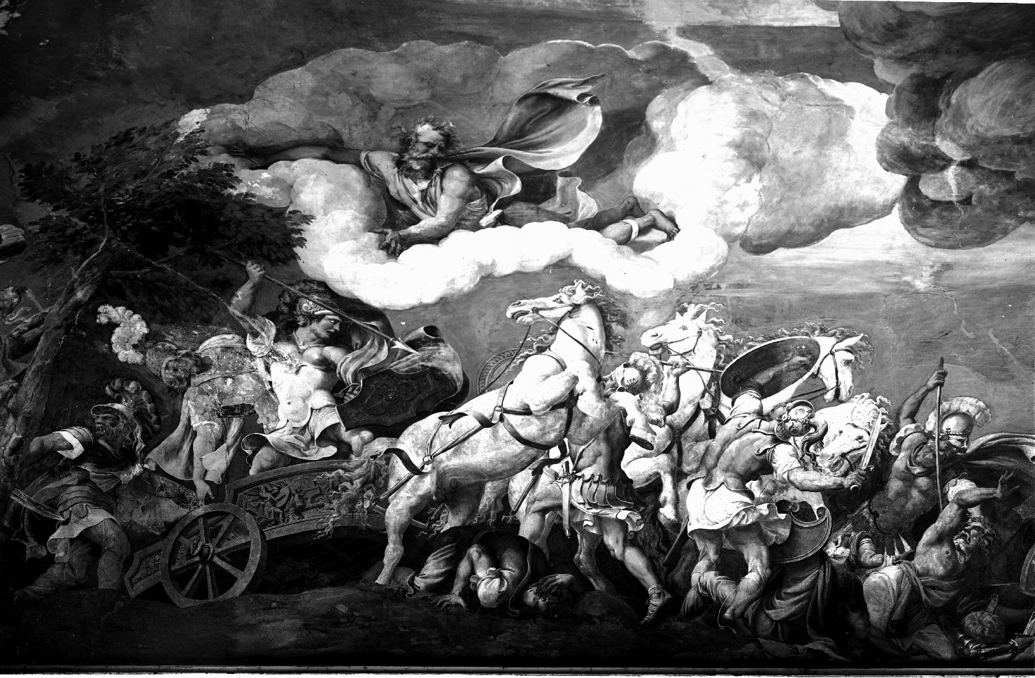 Mantova - Pitture murali (negativo) di Giulio Romano (scuola), Anonimo (XX)