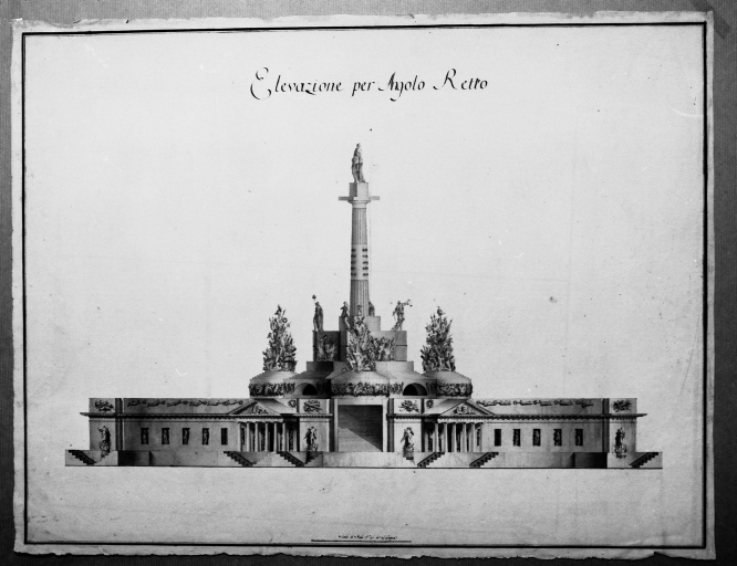 Progetto - Monumento - Francia (negativo) di Borletti, Francesco, anonimo (seconda meta' XX)