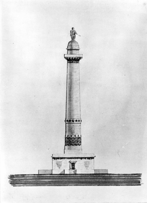Baltimora - Monumento a Washington - progetto (positivo) di Mills, Robert, anonimo (seconda meta' XX)
