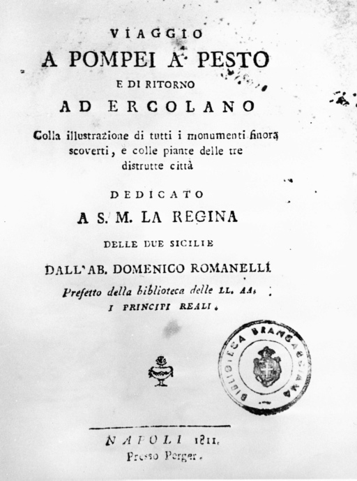 Pesto - Ercolano - Pompei - viaggio - trattato (positivo) di anonimo (seconda meta' XX)