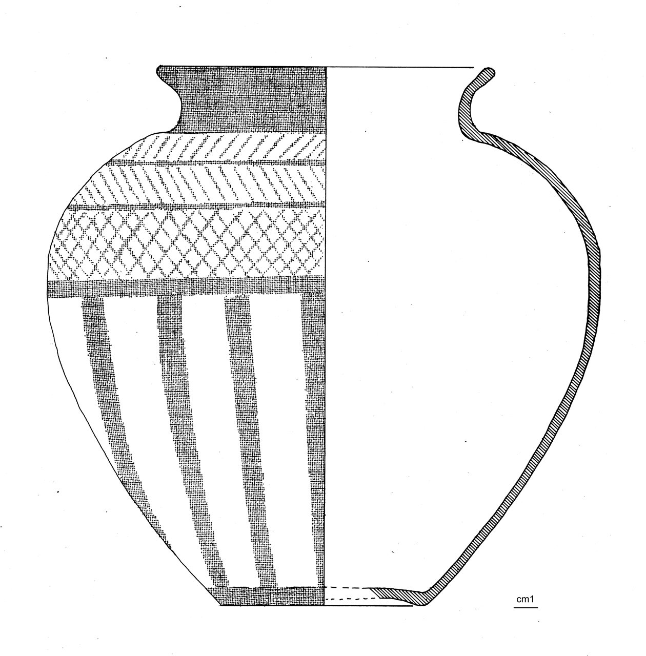 olla ovoide - cultura di Golasecca (seconda metà VI a.C)
