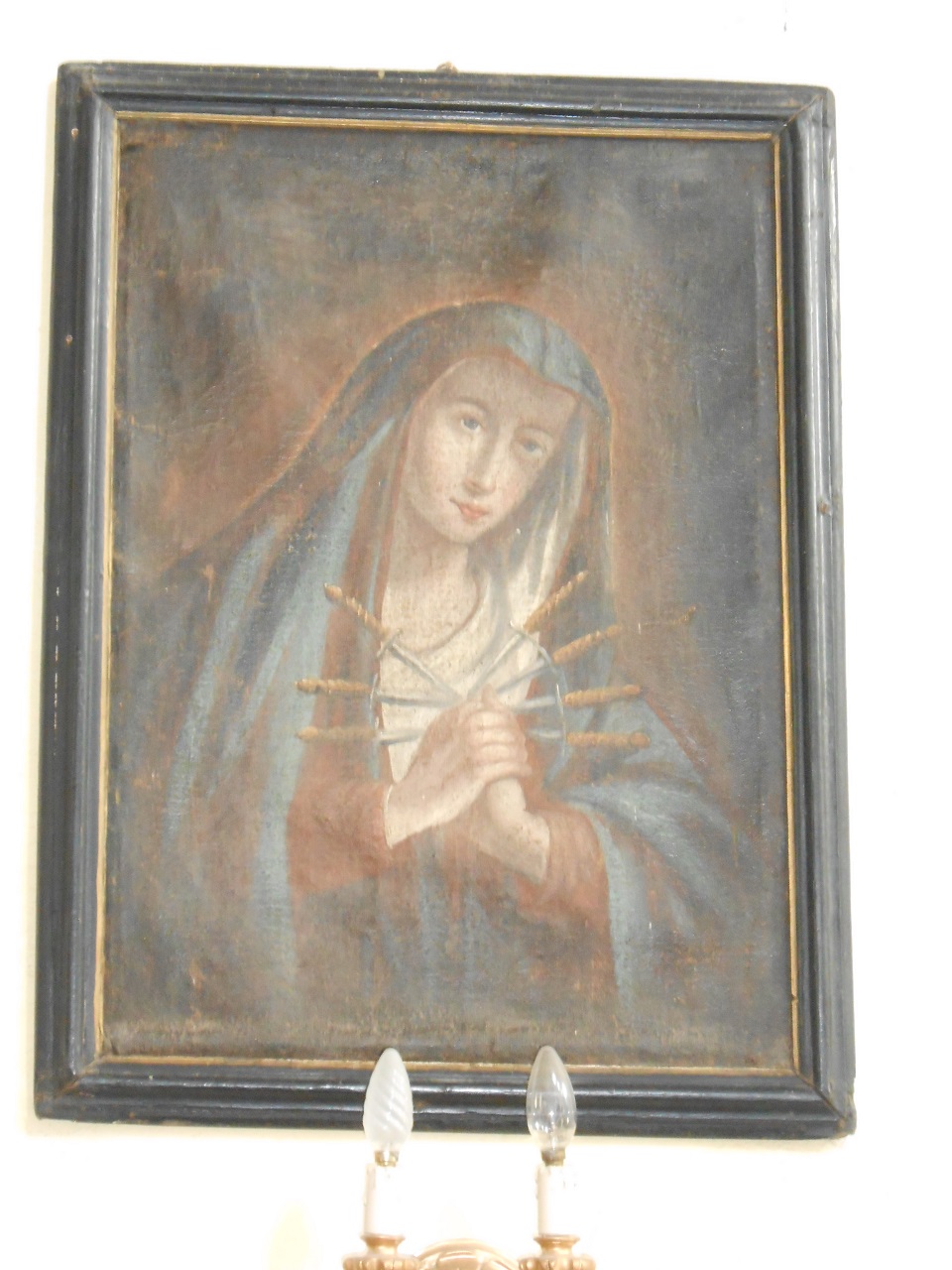 Madonna dei sette dolori, Madonna addolorata (dipinto, opera isolata) - ambito bresciano (seconda metà sec. XVIII)