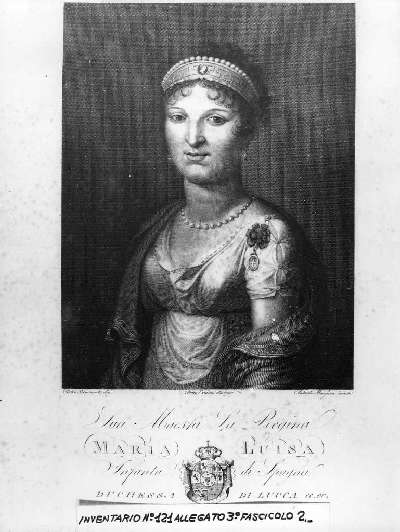 Maria Luisa di Borbone duchessa di Lucca (stampa) di Benvenuti Pietro, Ermini Pietro, Morghen Antonio (primo quarto sec. XIX)