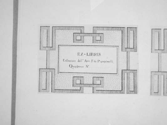 motivi decorativi geometrici (stampa, frammento) - ambito europeo (fine/inizio secc. XIX/ XX)