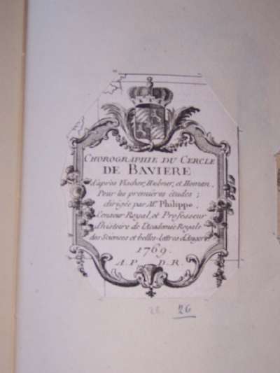 cornice con iscrizione (stampa, frammento) di De Pretot Philippe (sec. XVIII)