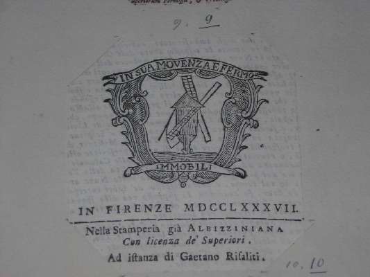 stemma con cartiglio (stampa, frammento) - ambito europeo (sec. XVIII)