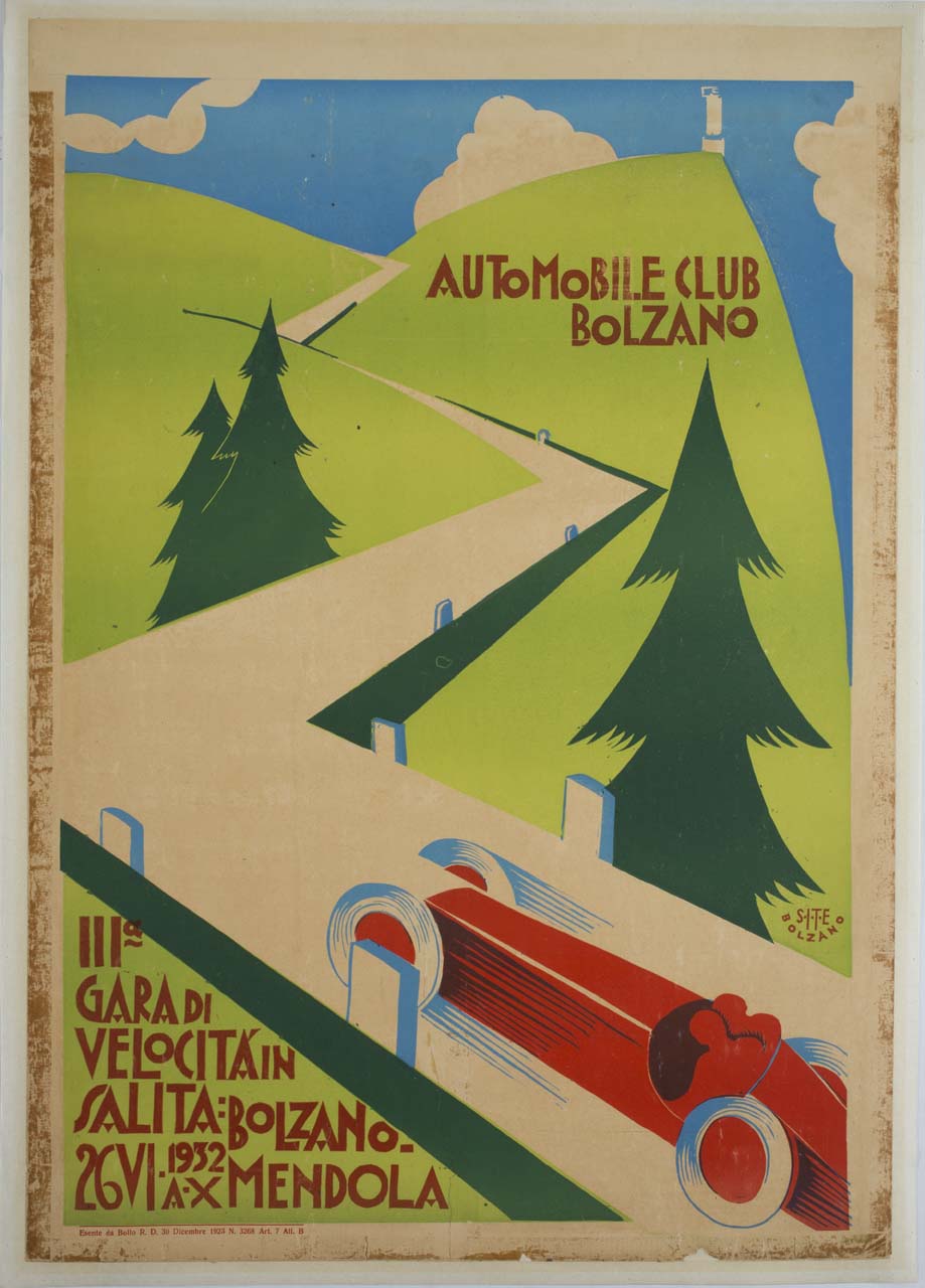 automobile in corsa (manifesto) - ambito italiano (sec. XX)