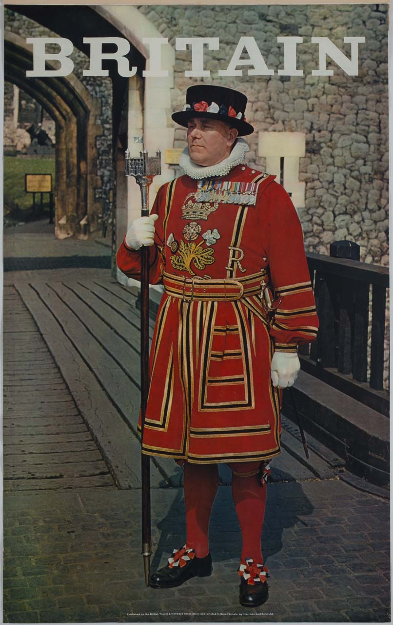 Yeomen Warder all'ingresso della Torre di Londra (manifesto) - ambito inglese (sec. XX)