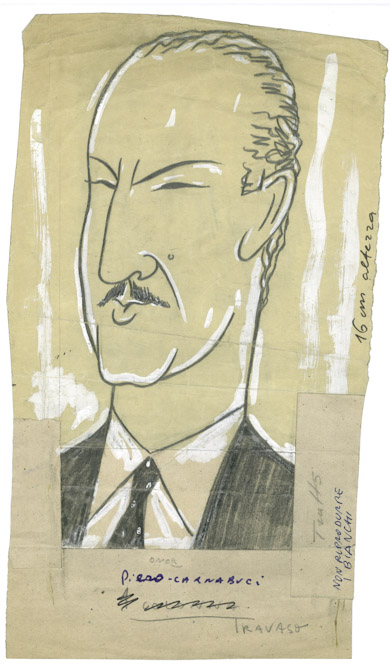 Piero Carnabuci (disegno, opera isolata) di Onorato Umberto (attribuito) - ambito italiano (sec. XX)