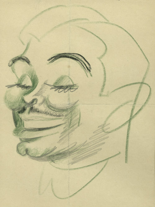 Clark Gable (disegno, opera isolata) di Onorato Umberto (attribuito) - ambito italiano (sec. XX)