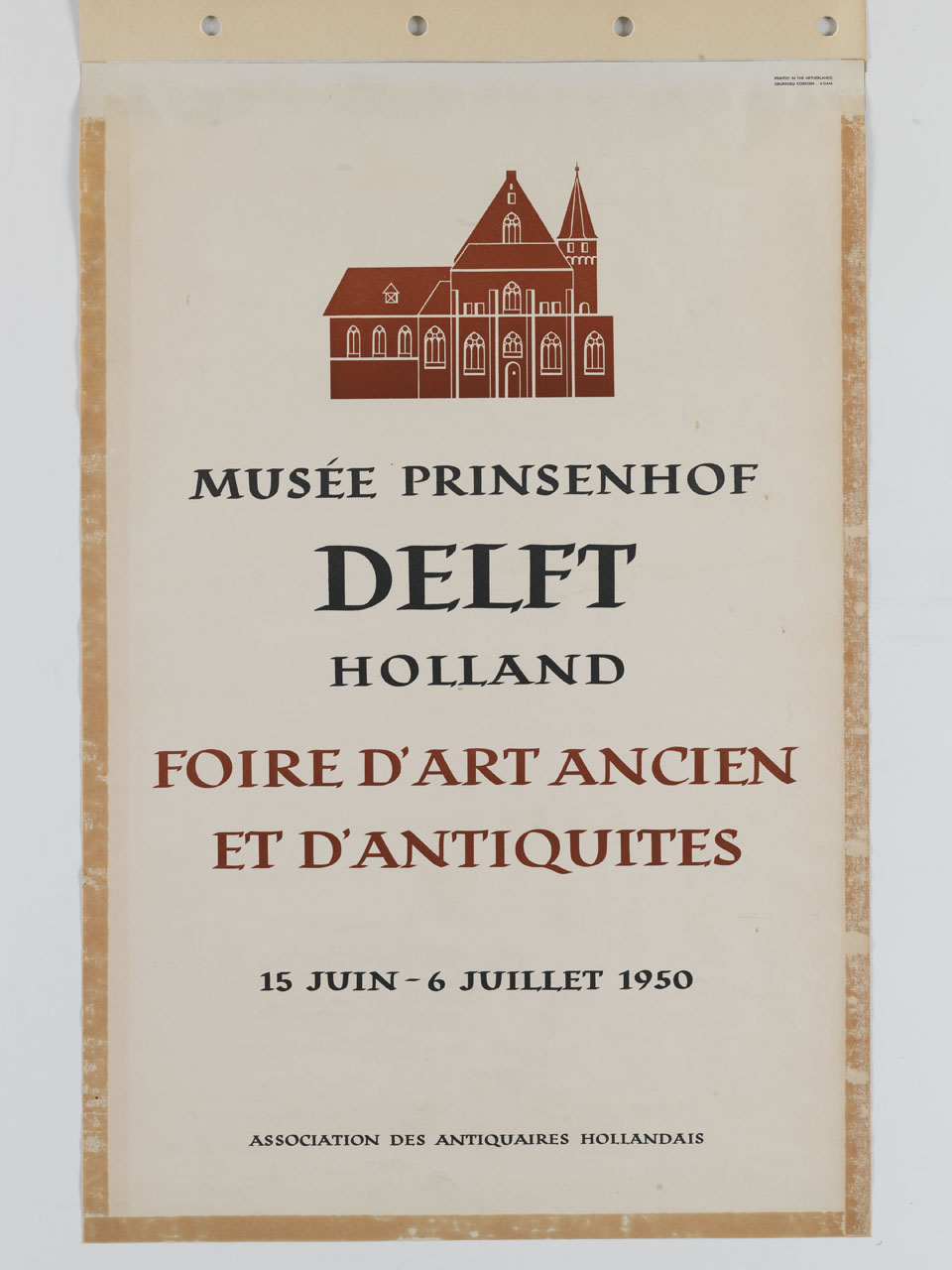 facciata del Museo Prinsenhof di Delft (manifesto) - ambito olandese (sec. XX)