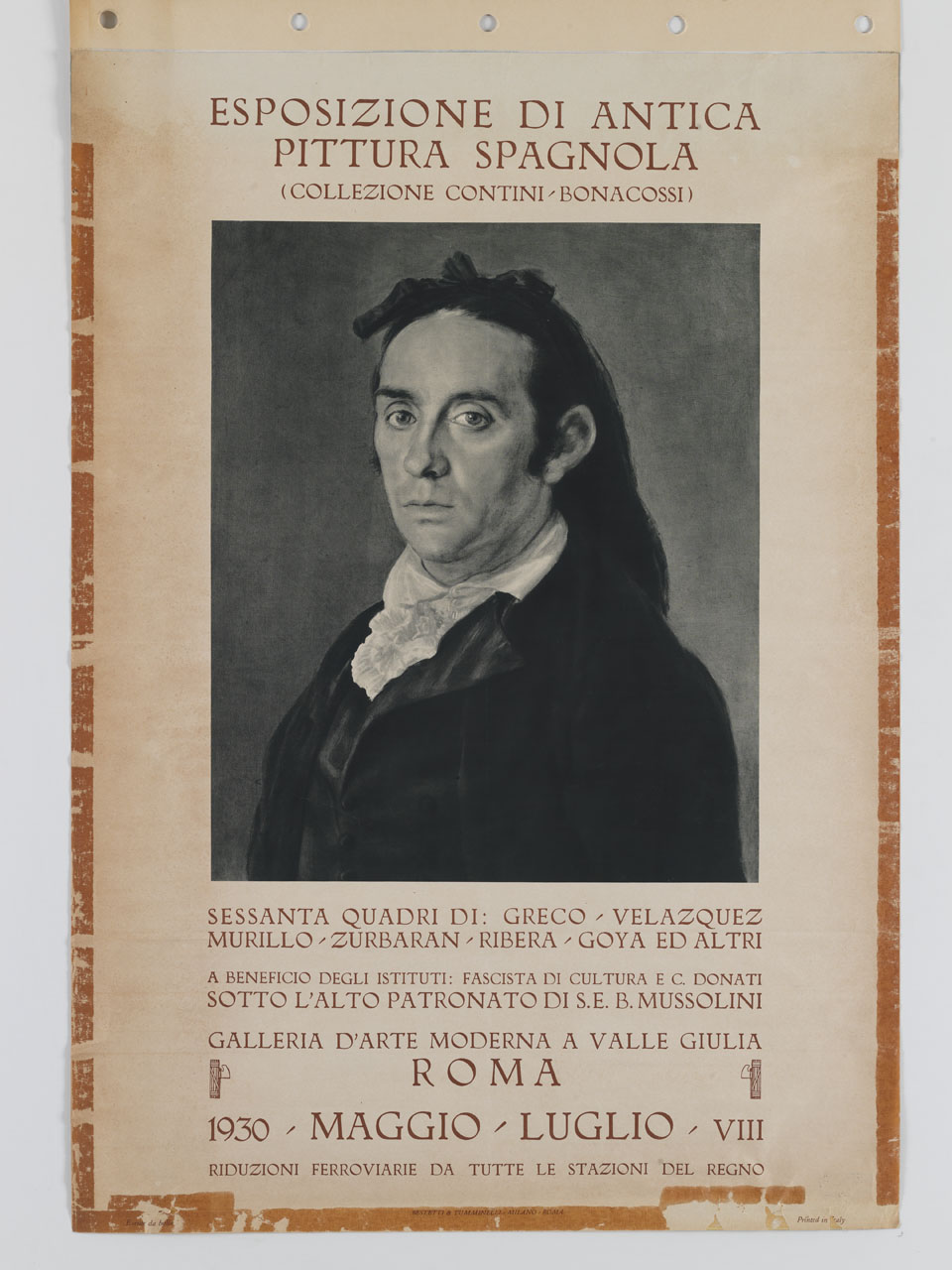 dipinto con Ritratto del torero Pedro Romero di Francisco Goya (manifesto) - ambito italiano (sec. XX)